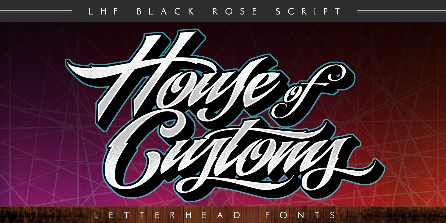 Пример шрифта LHF Black Rose Script
